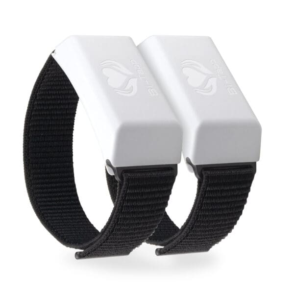 Two Bi-Tapp Black Bands with White Tappers