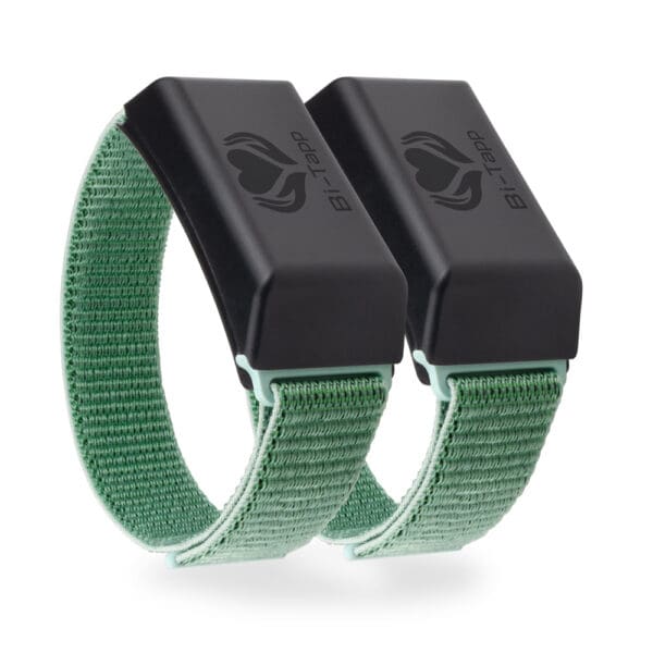 Two Bi-Tapp Green Bands with Black Tappers